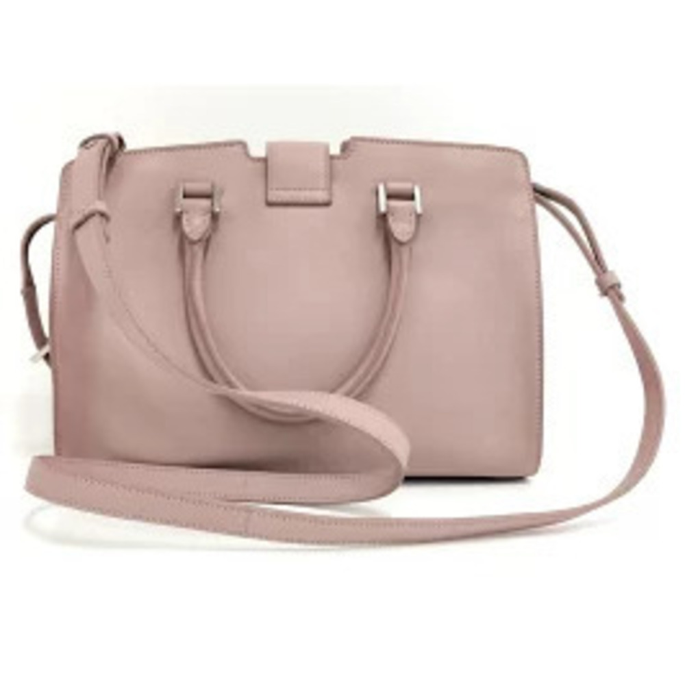 YVES SAINT LAURENT Baby Cabas Shoulder Bag Leather Pink Beige - Picture 2 of 9